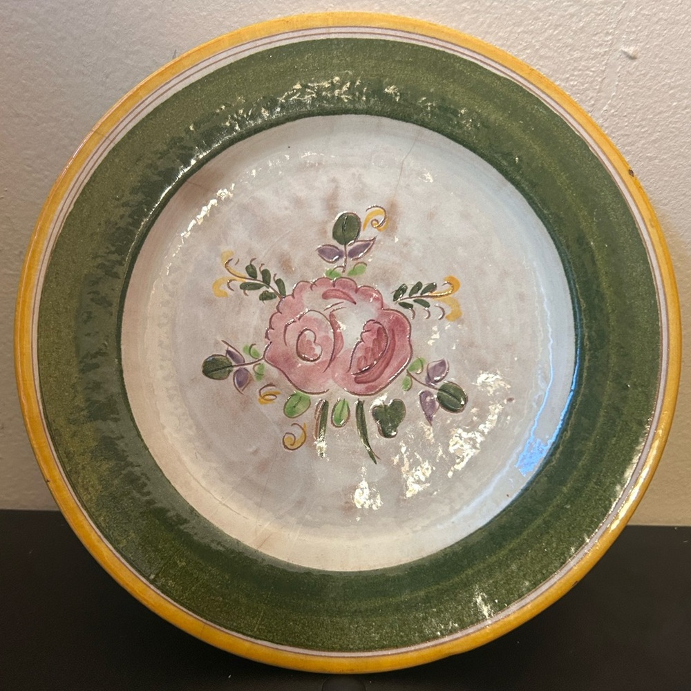 VINTAGE Stangl Pottery Della-Ware El Rosa 8” Salad Desert Plate Floral SEE PICS